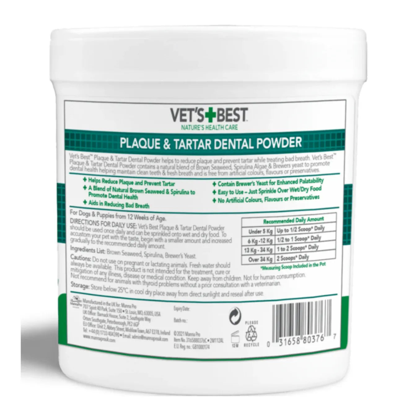 Vet’s Best Dental Powder For Cats 45g