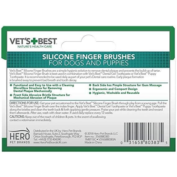 Vet's Best Dental Silicone Finger Toothbrushes For Dogs and Cats (5pcs)