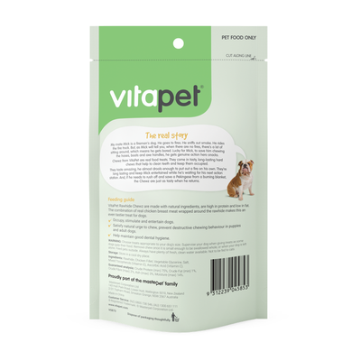 Vitapet Dog Treats Chicken Wrapped Rawhide Twists