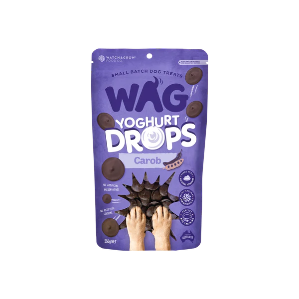 WAG Dog Treats Yoghurt Drops Carob