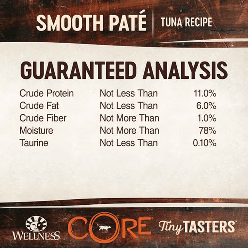 WELLNESS Core Wet Cat Food Tiny Tasters Smooth Pâté Tuna Recipe