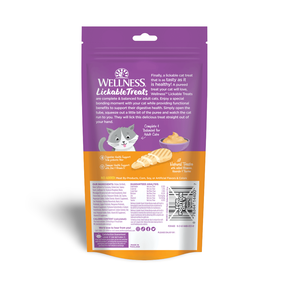Wellness Lickable Cat Treats Chicken Recipe 12g x 6