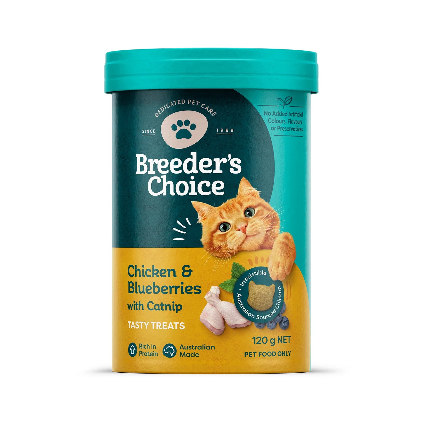 Breeder's Choice Cat Treats Chicken & Berries with Catnip 120g