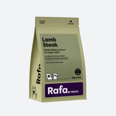 RAFA Raw Freeze-Dried Treats | Human-Grade Lamb Steak 80g