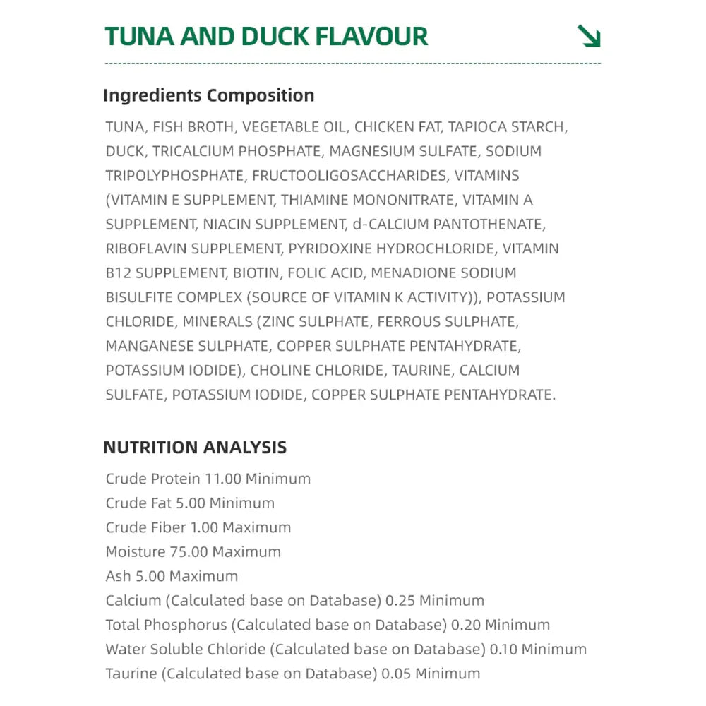 FOOD CHAIN Wet Cat Food - Tuna & Duck Recipe 80g