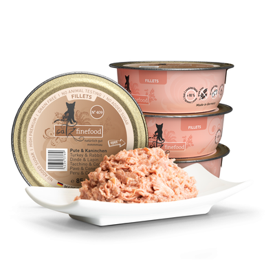 Catz Finefood Fillets No. 409 - Turkey, Chicken and Rabbit In Jelly 85g