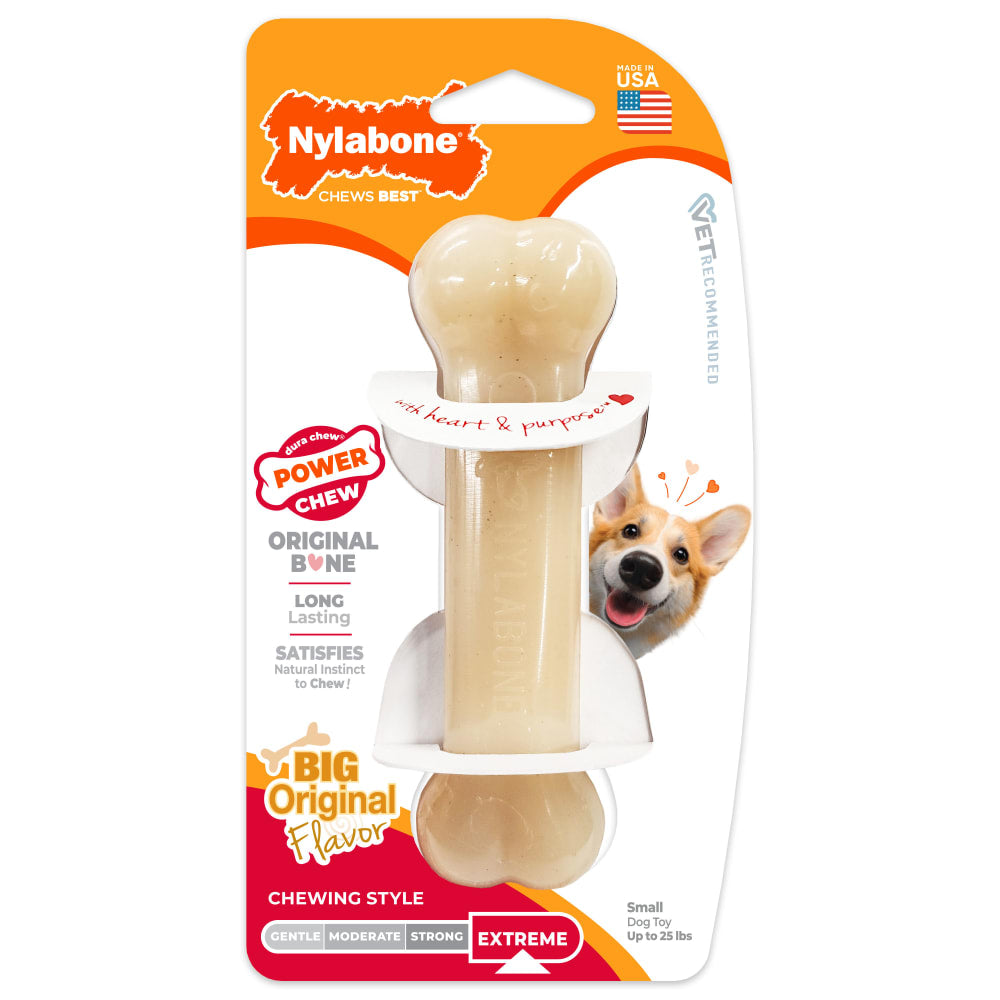 Nylabone Dog Chew Toy Power Chew Original Bone - Orginal Falvour