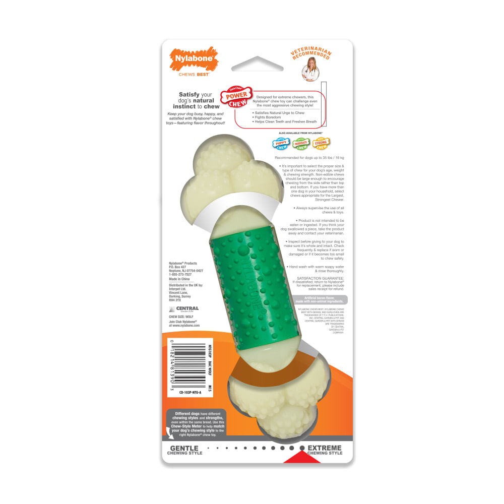Nylabone Dog Chew Toy Double Action Bone