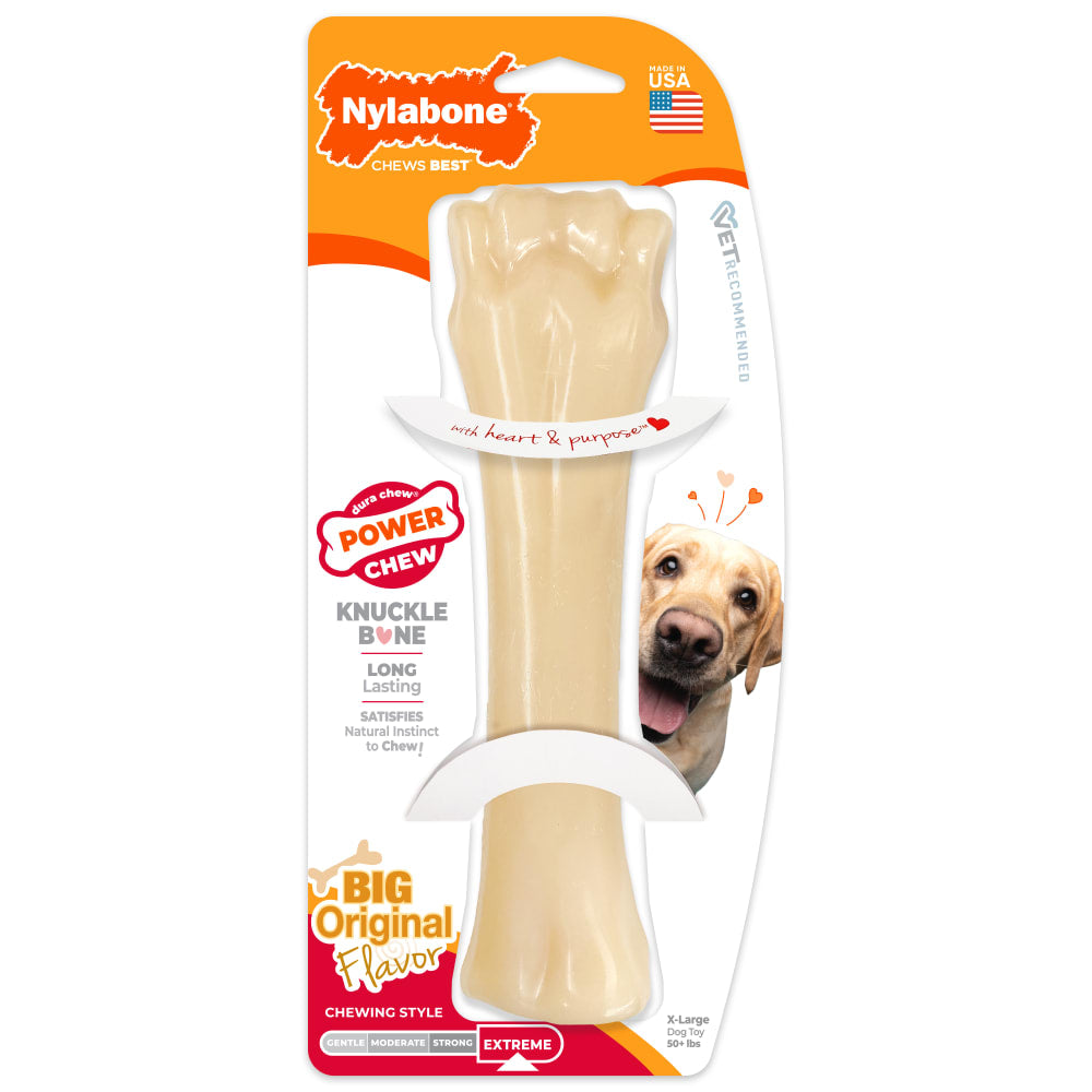 Nylabone Dog Chew Toy Power Chew Original Bone - Orginal Falvour