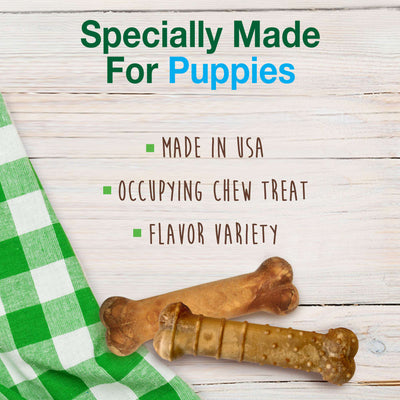 Nylabone Healthy Edibles All-Natural Long Lasting Puppy Chew Treats Variety Pack