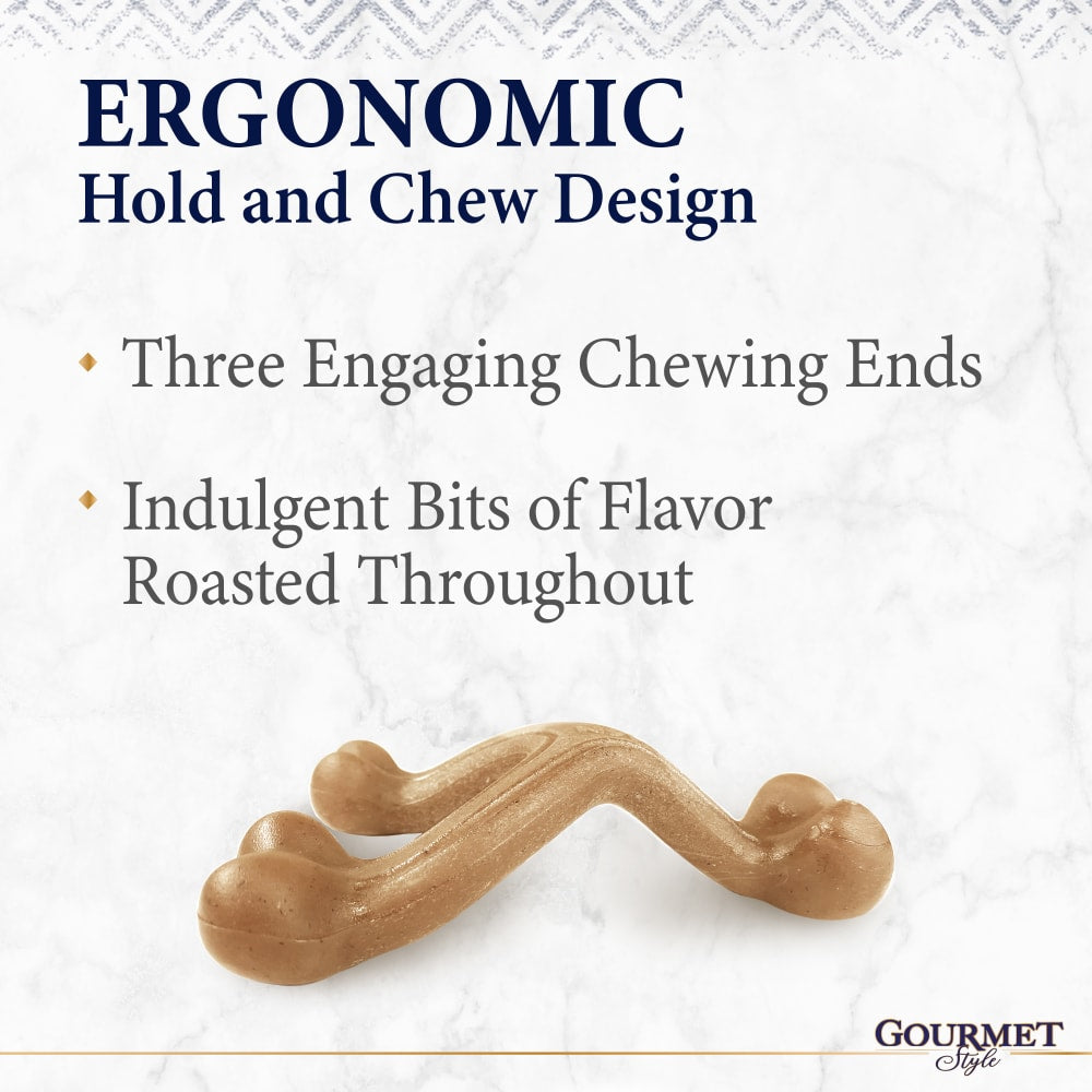 Nylabone Dog Chew Toy Strong Chew Gourmet Style Wishbone - Chicken