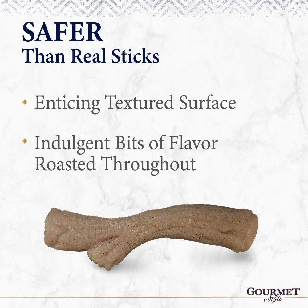 Nylabone Dog Chew Toy Strong Chew Gourmet Style Stick - Peanut Butter