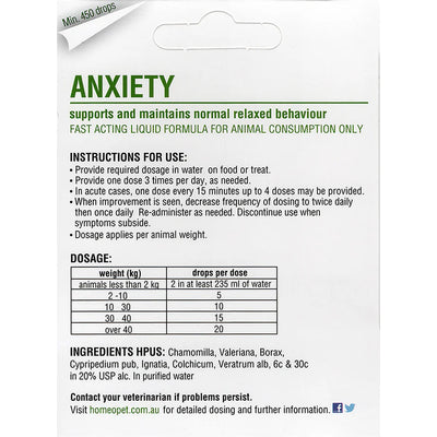 HomeoPet Anxiety Dog Drops 15ml