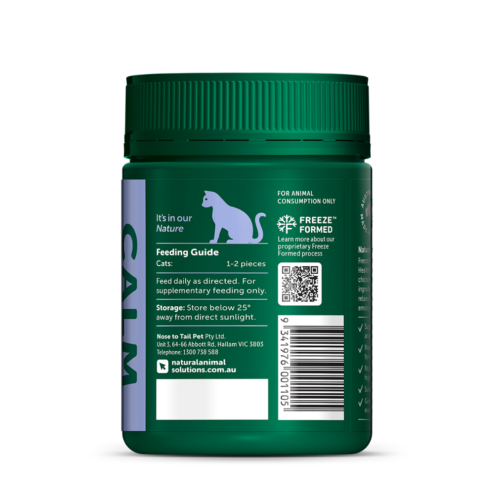 NAS Natural Animal Solutions - Freeze Formed ™ Feline Calm Health Bites For Cats