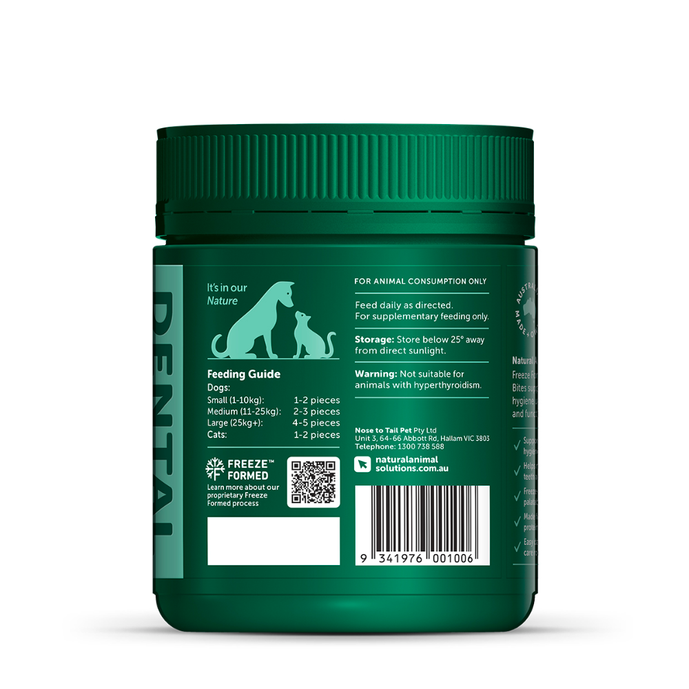 NAS Natural Animal Solutions - Freeze Formed ™ Dental Health Bites For Dogs and Cats