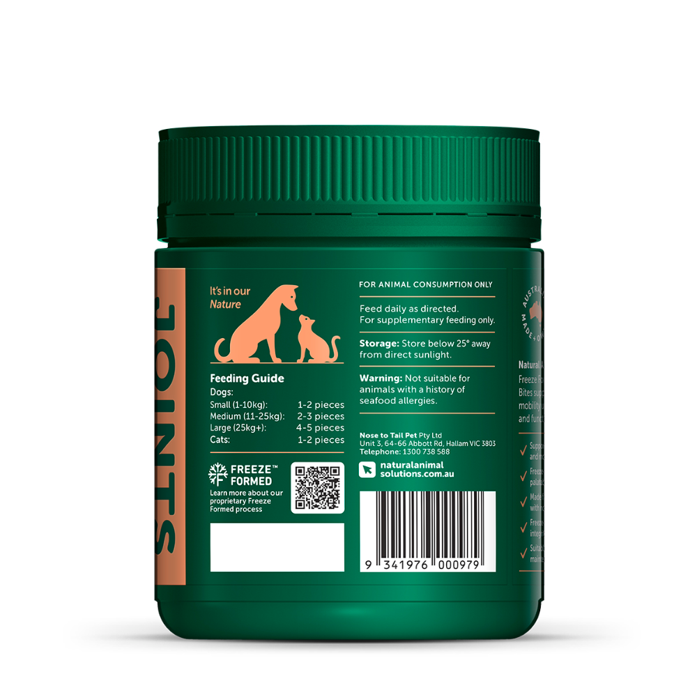 NAS Natural Animal Solutions - Freeze Formed ™ Joint Health Bites For Dogs and Cats