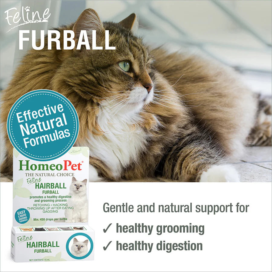 HomeoPet Feline Furball Cat Drops 15ml