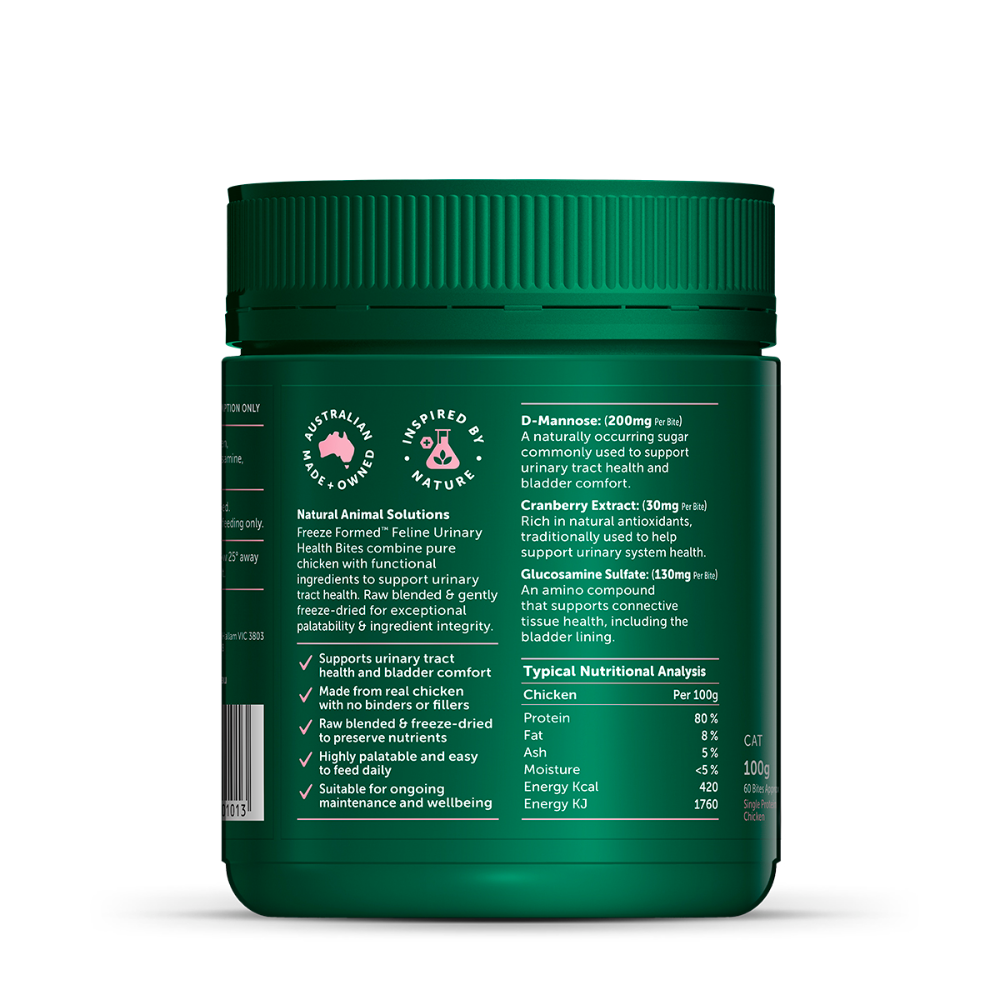 NAS Natural Animal Solutions - Freeze Formed ™ Feline Urinary Health Bites For Cats