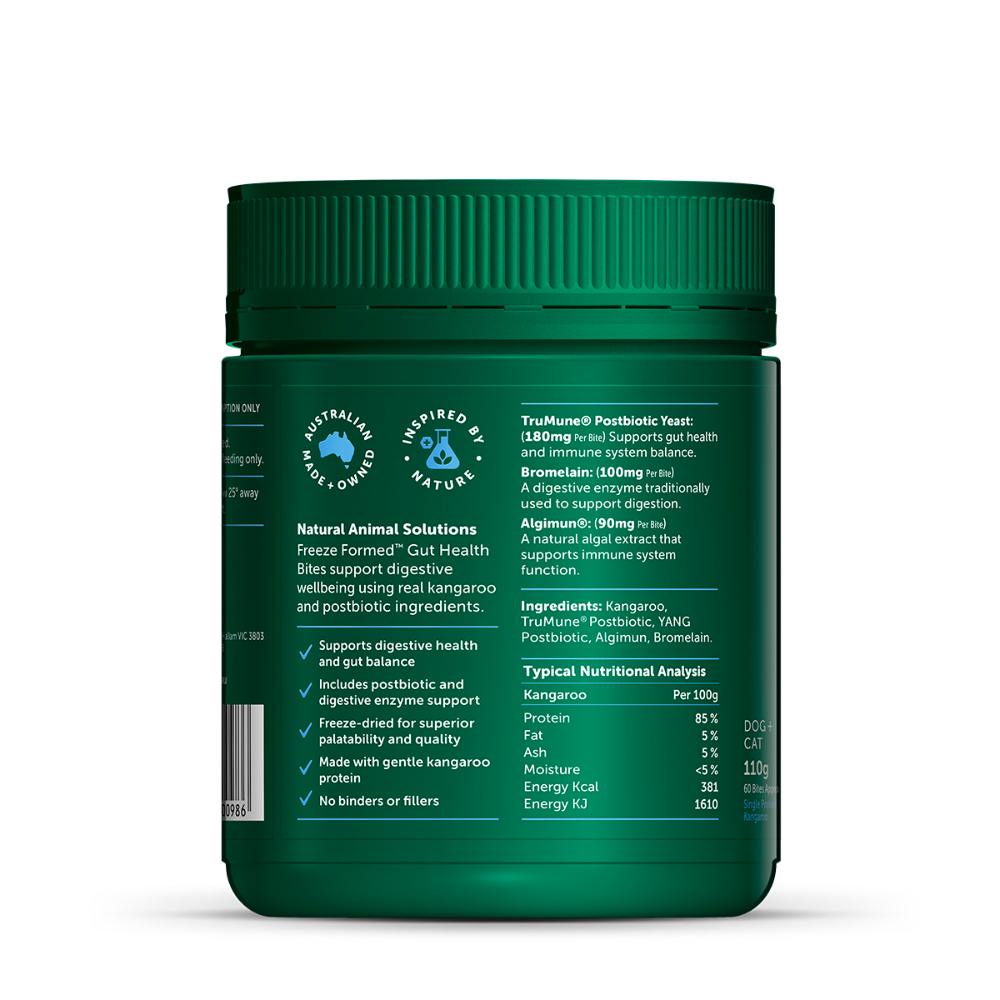 NAS Natural Animal Solutions - Freeze Formed ™ Gut Health Bites For Dogs and Cats