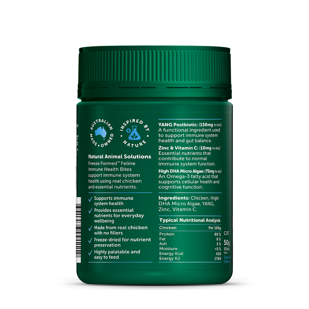 NAS Natural Animal Solutions - Freeze Formed ™ Feline Immune Health Bites For Cats