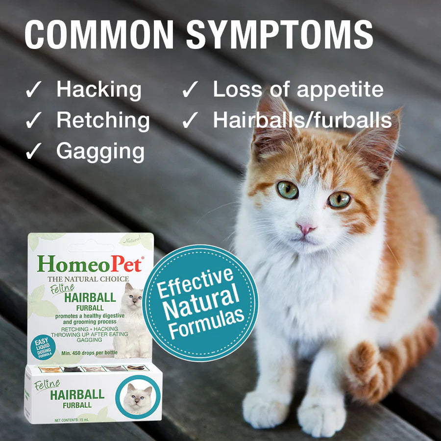 HomeoPet Feline Furball Cat Drops 15ml