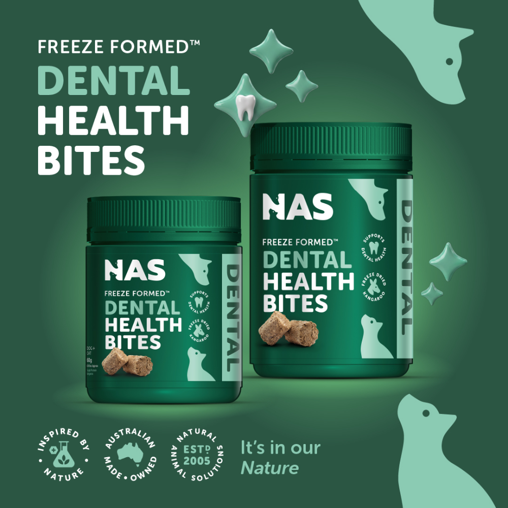 NAS Natural Animal Solutions - Freeze Formed ™ Dental Health Bites For Dogs and Cats