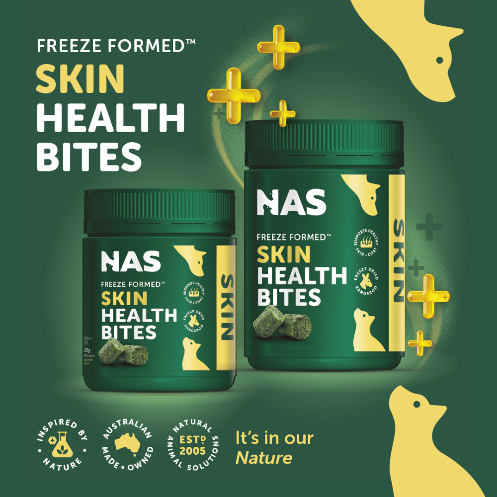 NAS Natural Animal Solutions - Freeze Formed ™ Skin & Coat Health Bites For Dogs and Cats