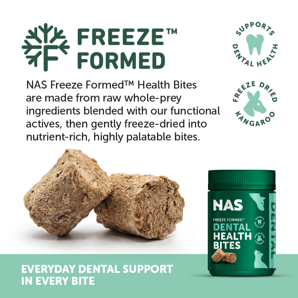 NAS Natural Animal Solutions - Freeze Formed ™ Dental Health Bites For Dogs and Cats