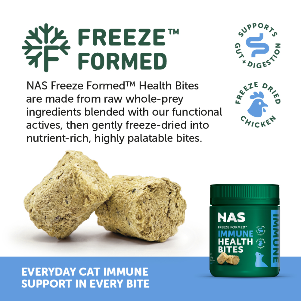 NAS Natural Animal Solutions - Freeze Formed ™ Feline Immune Health Bites For Cats