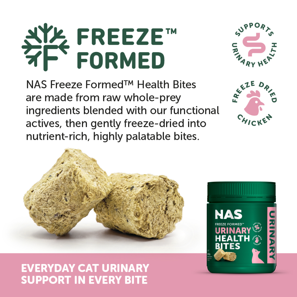 NAS Natural Animal Solutions - Freeze Formed ™ Feline Urinary Health Bites For Cats