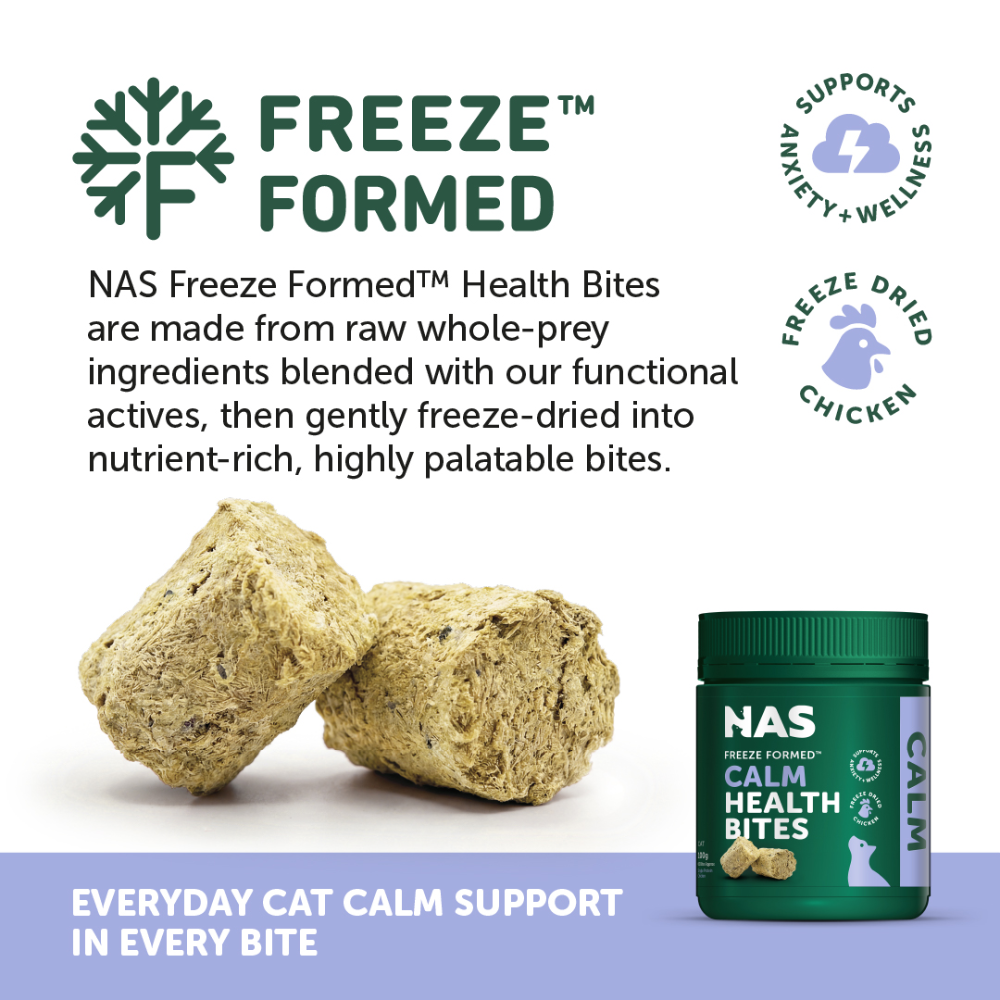 NAS Natural Animal Solutions - Freeze Formed ™ Feline Calm Health Bites For Cats
