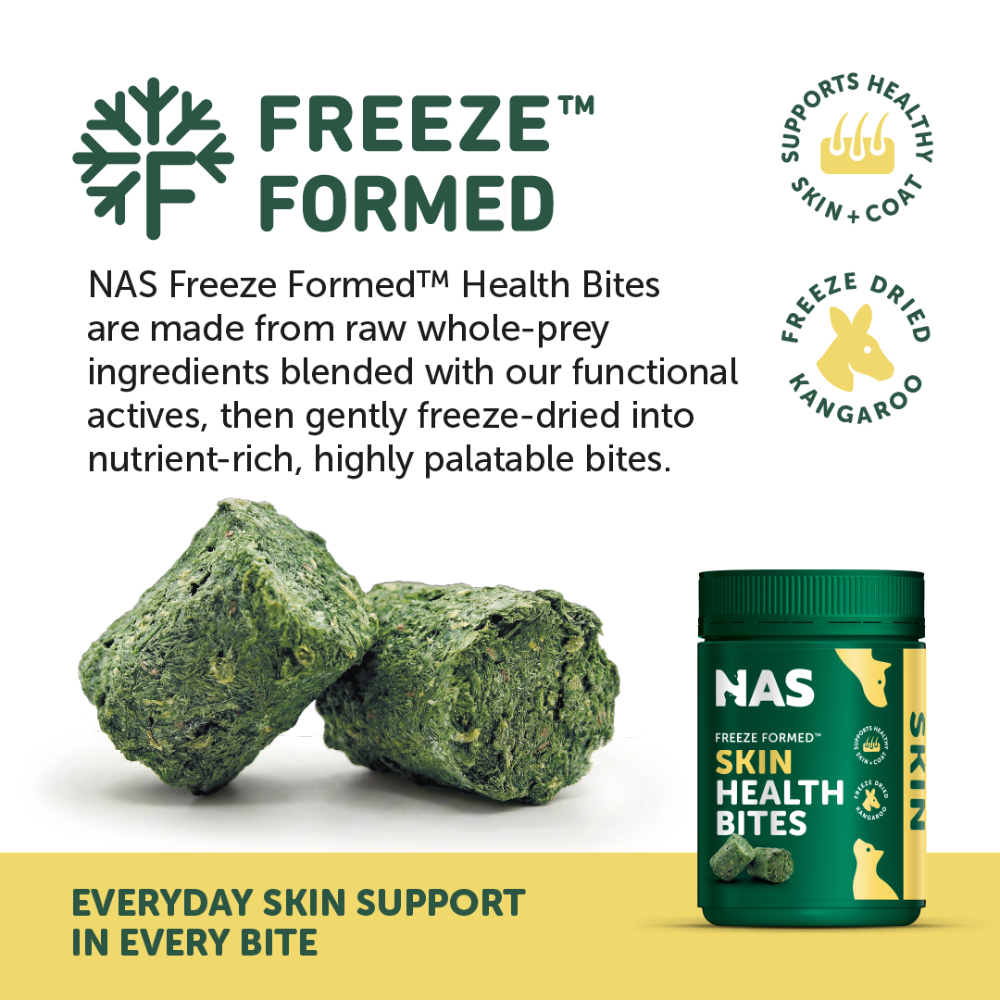 NAS Natural Animal Solutions - Freeze Formed ™ Skin & Coat Health Bites For Dogs and Cats