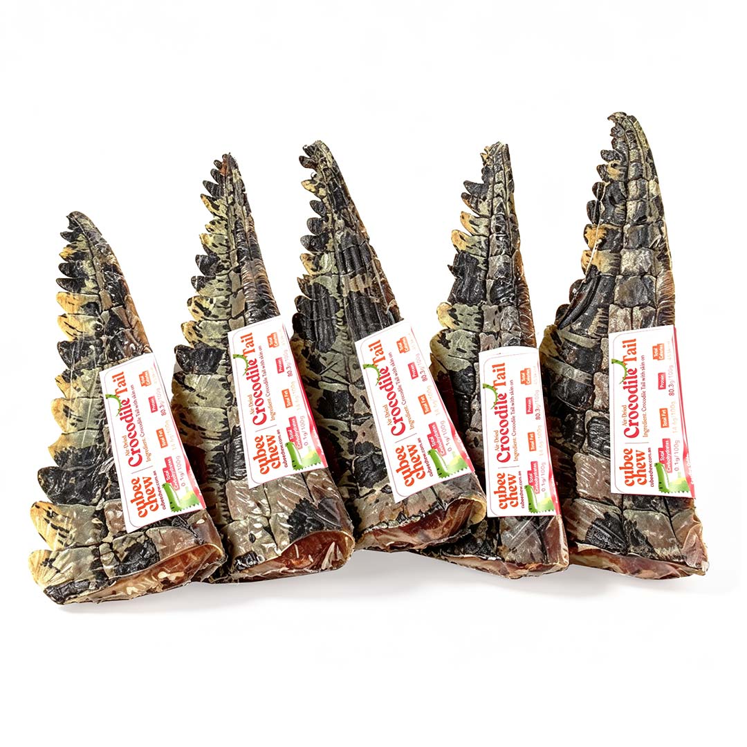 Cubee Chew Dog Treats Air-Dried Crocodile Tail 1pc
