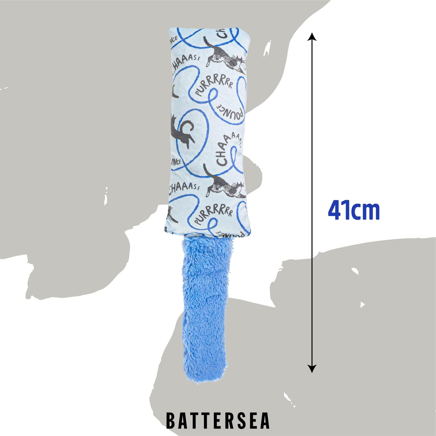 Rosewood Cat Toy BATTERSEA CATNIP KICKER (Cat Print)