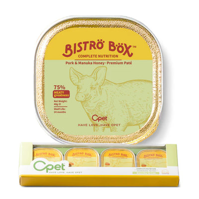 OPET Wet Cat Food Premium Bistro Box - PORK & MANUKA HONEY RECIPE