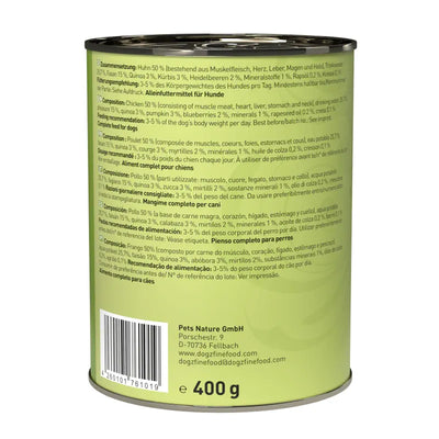 Dogz Finefood Classic Dog Wet Food No.4 Chicken & Pheasant 400g