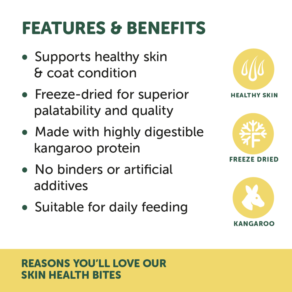 NAS Natural Animal Solutions - Freeze Formed ™ Skin & Coat Health Bites For Dogs and Cats