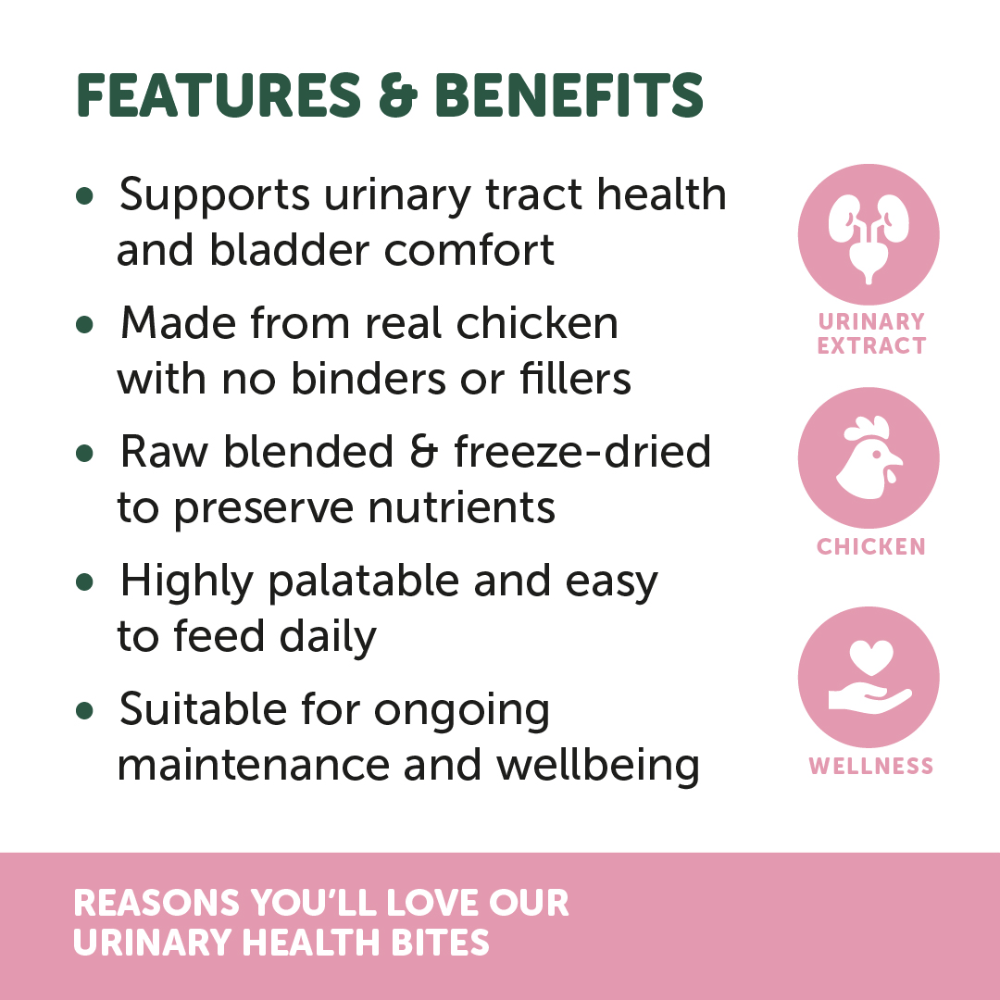 NAS Natural Animal Solutions - Freeze Formed ™ Feline Urinary Health Bites For Cats