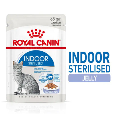 ROYAL CANIN Indoor Jelly Adult Wet Cat Food 85g x 12