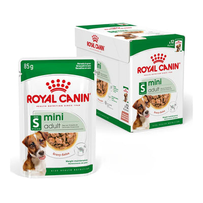 ROYAL CANIN Mini Adult Chunks in Gravy Wet Dog Food 85g x 12