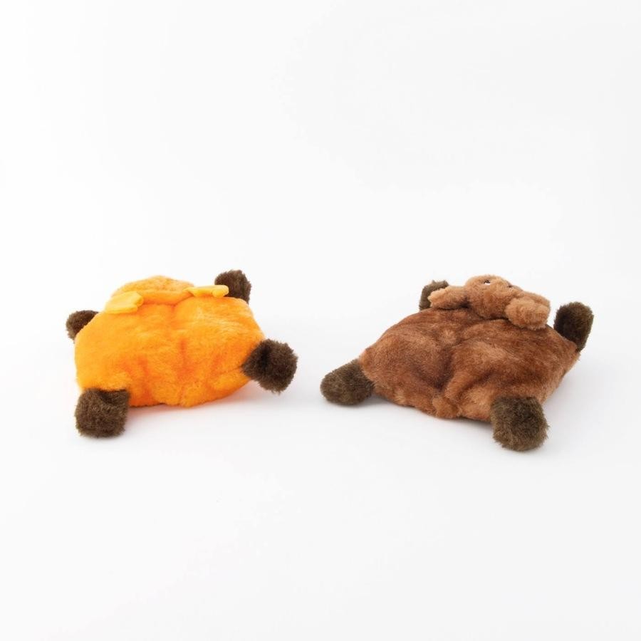 Zippypaws Toys For Dog Squeakie Pads - Bear & Moose 2Pack