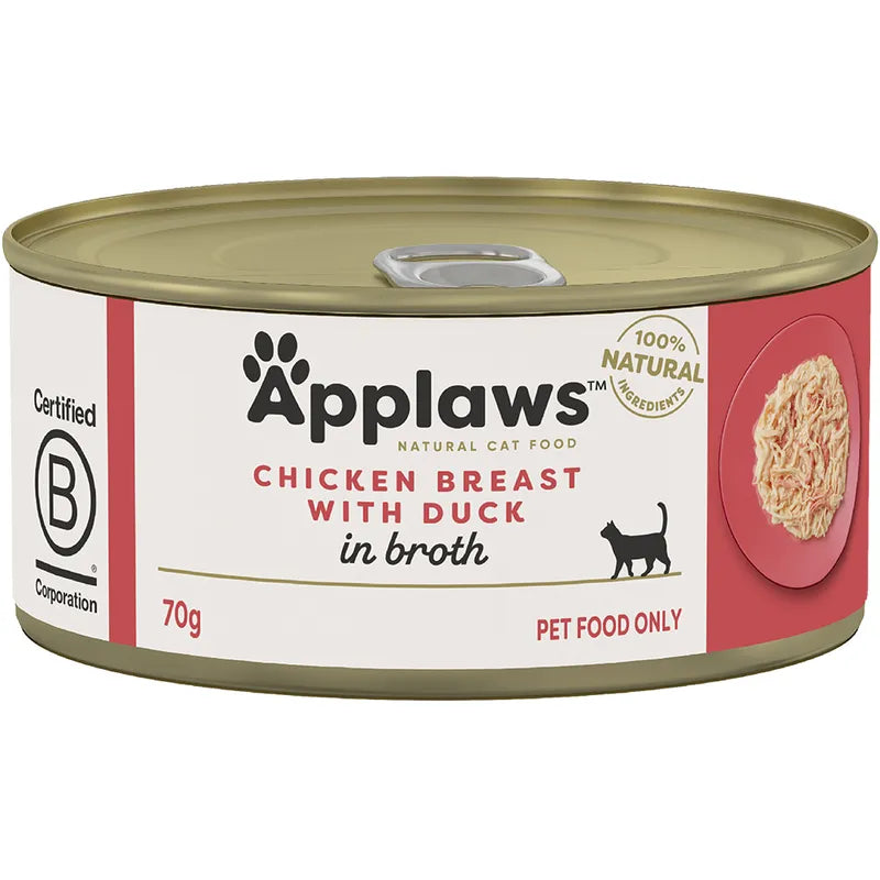 Applaws Cat Wet Food Chicken Breast with Duck in Broth 70g