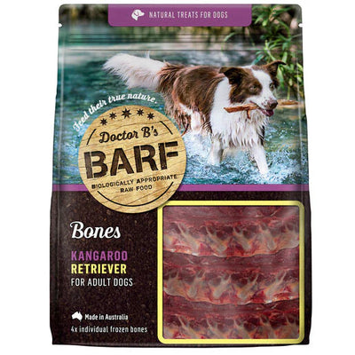 Doctor B's BARF Frozen Adult Dog Food Kangaroo Retriever Bone 4pk