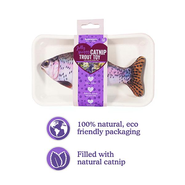 Rosewood Cat Toy Jolly Moggy Catnip Trout