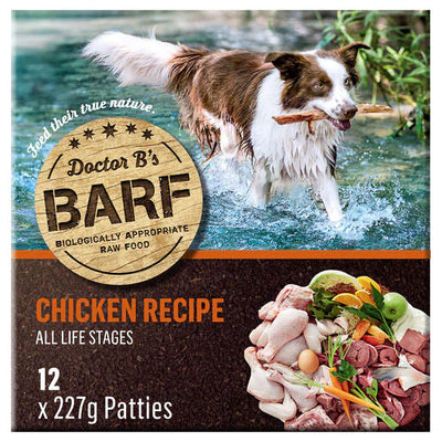 Doctor B's BARF Frozen Raw Dog Food Chicken Recipe 227G x 12