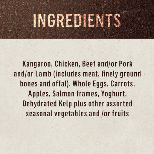 Doctor B's BARF Frozen Raw Adult Cat Food Kangaroo Recipe 115G x 12