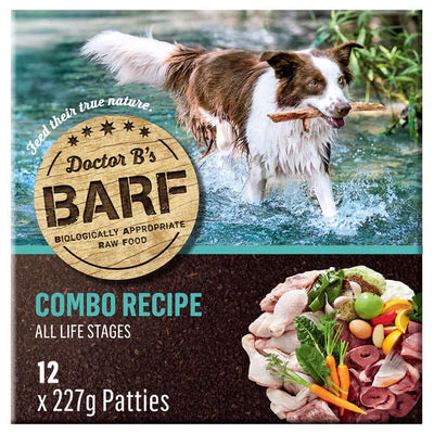 Doctor B's BARF Frozen Raw Dog Food Combo Recipe 227G x 12