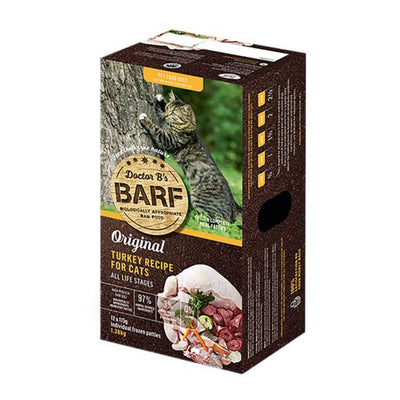 Doctor B's BARF Frozen Raw Cat Food Turkey Recipe 115G x 12