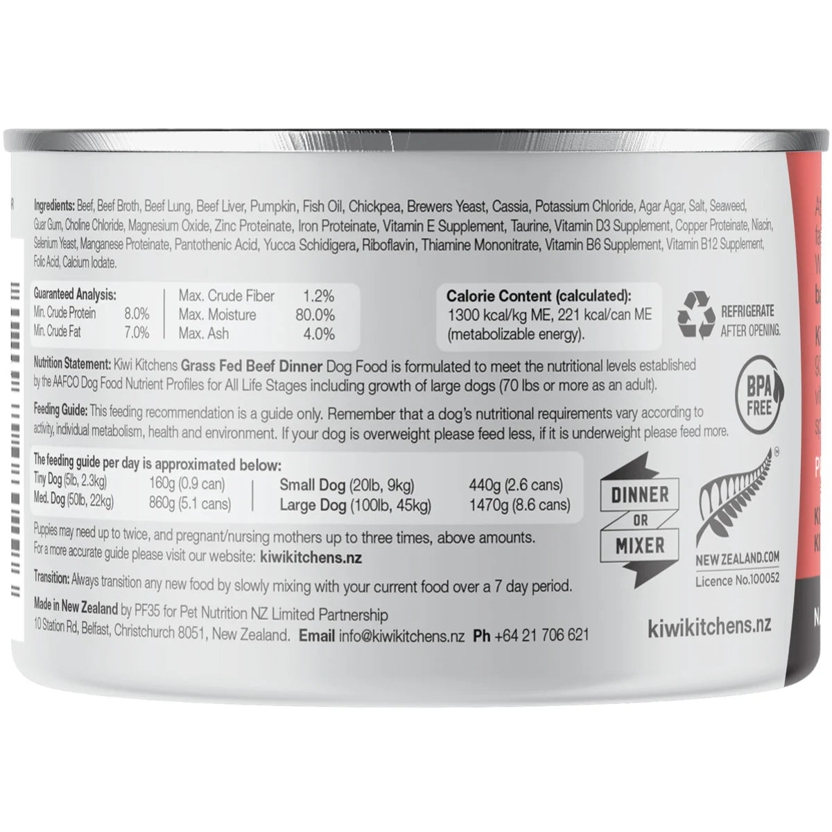 KIWI KITCHENS Adult Dog Wet Food Beef Dinner