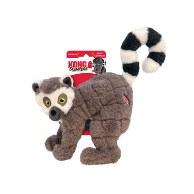 KONG Squeaky Plush Dog Toy Scampers Lemur Medium